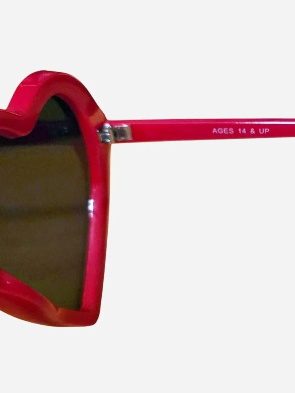 Heart-Shaped Sunglasses Duo - Red & Silver Glitter, Sunnies